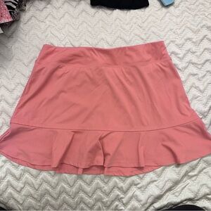 Tommy Bahama Golf Skirt Skort Coral Pink Ruffle Hem Women's size L